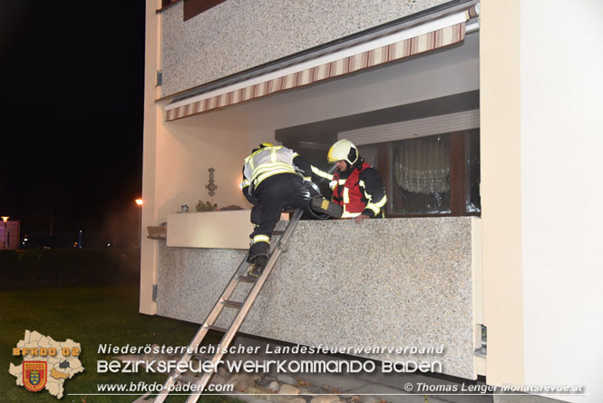 20211116 Wohnungsbrand in Mehrparteinenhaus in Pottendorf  Foto:  Thomas Lenger Monatsreveue.at 