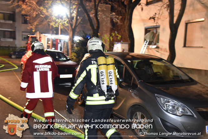 20211116 Wohnungsbrand in Mehrparteinenhaus in Pottendorf  Foto:  Thomas Lenger Monatsreveue.at 