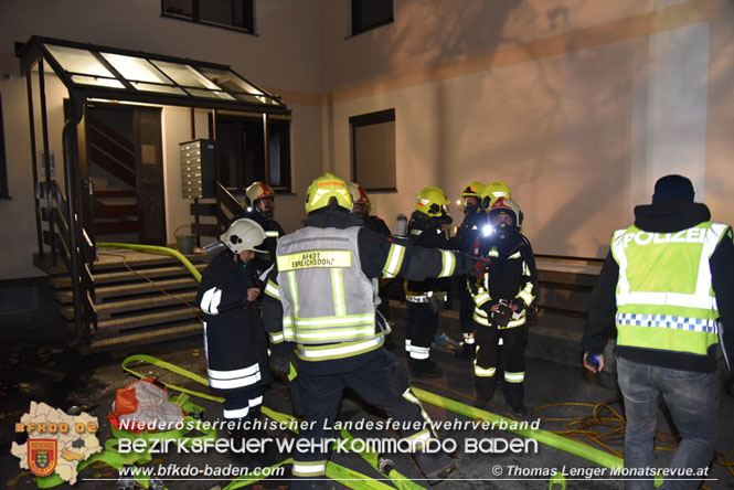 20211116 Wohnungsbrand in Mehrparteinenhaus in Pottendorf  Foto: © Thomas Lenger Monatsreveue.at 