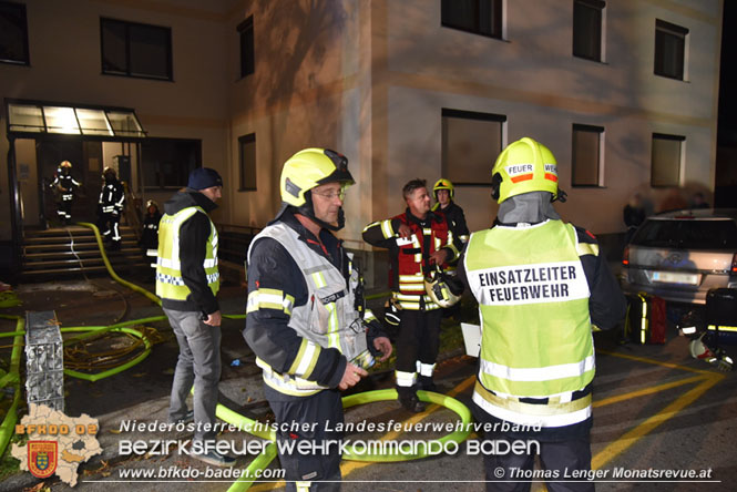 20211116 Wohnungsbrand in Mehrparteinenhaus in Pottendorf  Foto:  Thomas Lenger Monatsreveue.at 