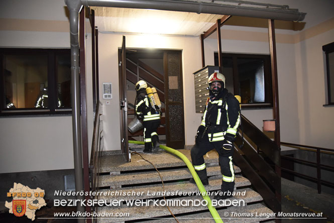 20211116 Wohnungsbrand in Mehrparteinenhaus in Pottendorf  Foto:  Thomas Lenger Monatsreveue.at 