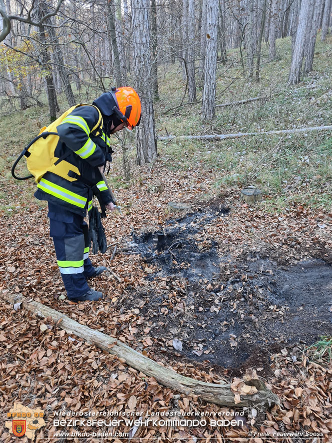 20211121 Waldbrand noch rechtzeitig entdeckt im Gemeindegebiet von Soo  Foto:  Freiwillige Feuerwehr Soo