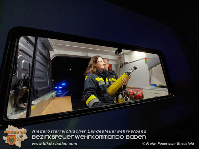 20211216 Nchtlicher Brand in einem Enzesfelder Fleischereibetrieb   Foto:  Freiwillige Feuerwehr Enzesfeld / Reinhard Wafrek 