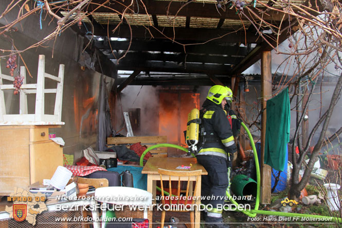 20211227 Wohnhausbrand in Traiskirchen Ortsteil Möllersdorf  Foto: Hans Dietl FF Möllersdorf