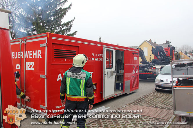 20211227 Wohnhausbrand in Traiskirchen Ortsteil Möllersdorf  Foto: Hans Dietl FF Möllersdorf