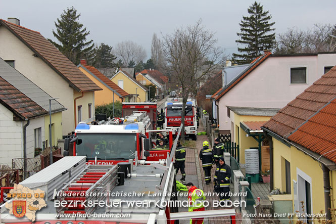 20211227 Wohnhausbrand in Traiskirchen Ortsteil Möllersdorf  Foto: Hans Dietl FF Möllersdorf