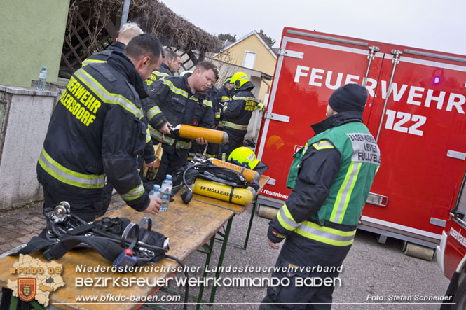 20211227 Wohnhausbrand in Traiskirchen Ortsteil Möllersdorf  Foto: Stefan Schneider BFKDO Baden