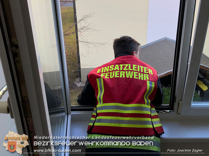 20220102 Adventkranzbrand in Badener Wohnhausanlage  Foto: Joachim Zagler BFKDO Baden