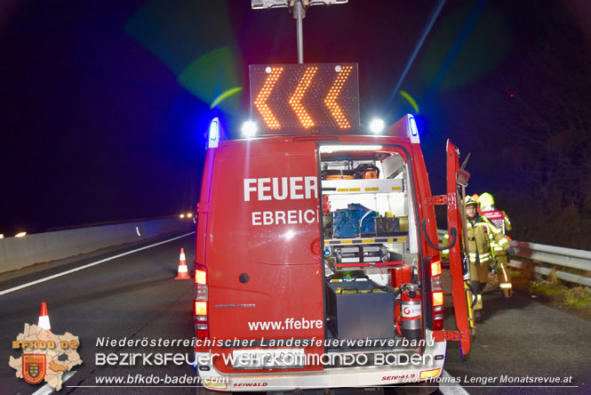 20220109 Verkehrsunfall auf der A3 bei Ebreichsdorf  Foto: Thomas Lenger Monatsrevue.at