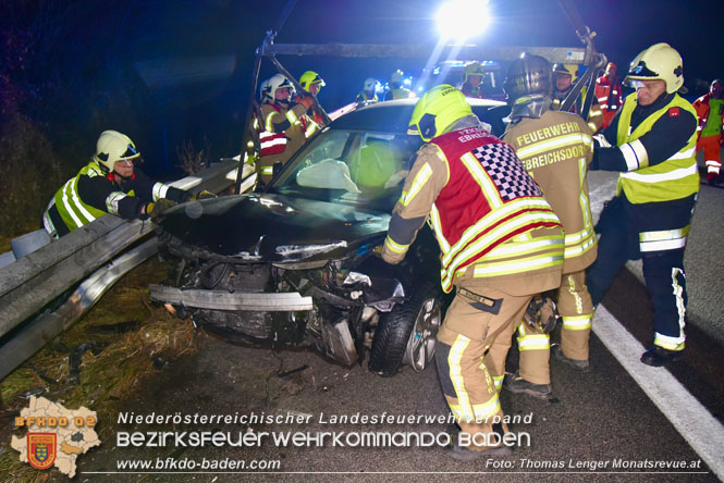 20220109 Verkehrsunfall auf der A3 bei Ebreichsdorf  Foto: Thomas Lenger Monatsrevue.at
