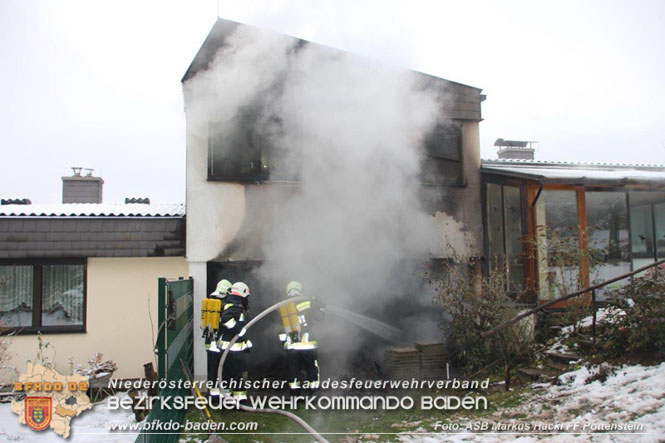 20220124 Wohnhausbrand in Berndorf - 3 Feuerwehren standen im Lscheinsatz   Foto: ASB Markus Hackl FF Pottenstein