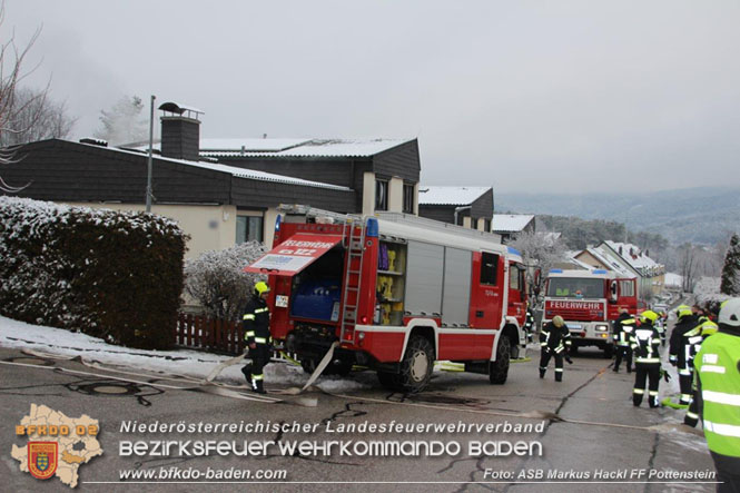 20220124 Wohnhausbrand in Berndorf - 3 Feuerwehren standen im Lscheinsatz   Foto: ASB Markus Hackl FF Pottenstein