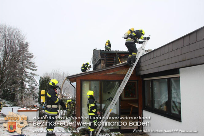 20220124 Wohnhausbrand in Berndorf - 3 Feuerwehren standen im Lscheinsatz   Foto: ASB Markus Hackl FF Pottenstein