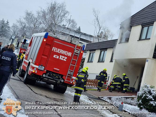 20220124 Wohnhausbrand in Berndorf - 3 Feuerwehren standen im Lscheinsatz   Foto: Stefan Schneider BFK Baden
