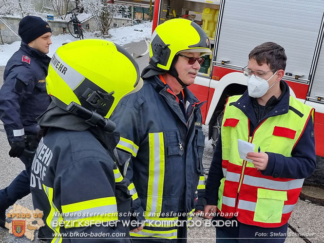 20220124 Wohnhausbrand in Berndorf - 3 Feuerwehren standen im Lscheinsatz   Foto: Stefan Schneider BFK Baden