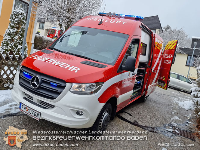 20220124 Wohnhausbrand in Berndorf - 3 Feuerwehren standen im Lscheinsatz   Foto: Stefan Schneider BFK Baden