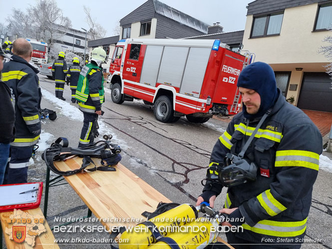 20220124 Wohnhausbrand in Berndorf - 3 Feuerwehren standen im Lscheinsatz   Foto: Stefan Schneider BFK Baden
