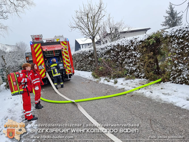 20220124 Wohnhausbrand in Berndorf - 3 Feuerwehren standen im Lscheinsatz   Foto: Stefan Schneider BFK Baden
