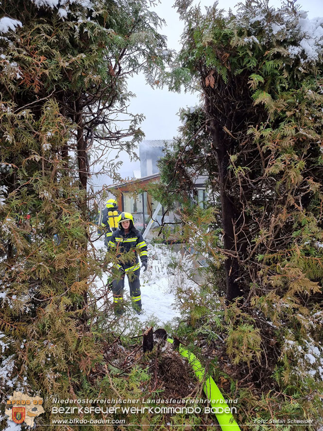 20220124 Wohnhausbrand in Berndorf - 3 Feuerwehren standen im Lscheinsatz   Foto: Stefan Schneider BFK Baden