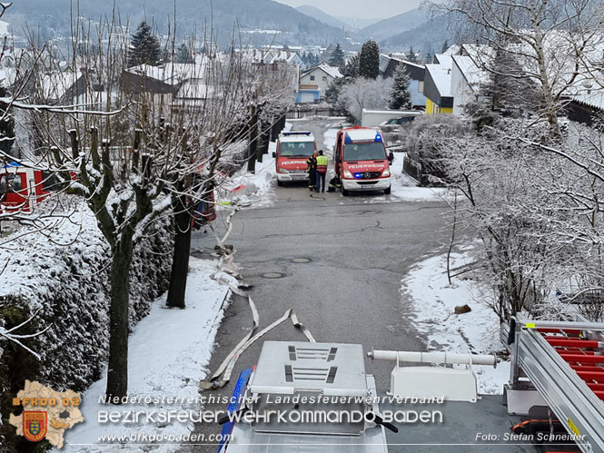 20220124 Wohnhausbrand in Berndorf - 3 Feuerwehren standen im Lscheinsatz   Foto: Stefan Schneider BFK Baden