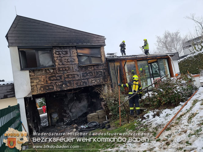 20220124 Wohnhausbrand in Berndorf - 3 Feuerwehren standen im Lscheinsatz   Foto: Stefan Schneider BFK Baden