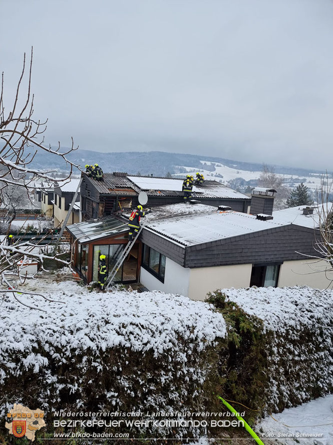 20220124 Wohnhausbrand in Berndorf - 3 Feuerwehren standen im Lscheinsatz   Foto: Stefan Schneider BFK Baden