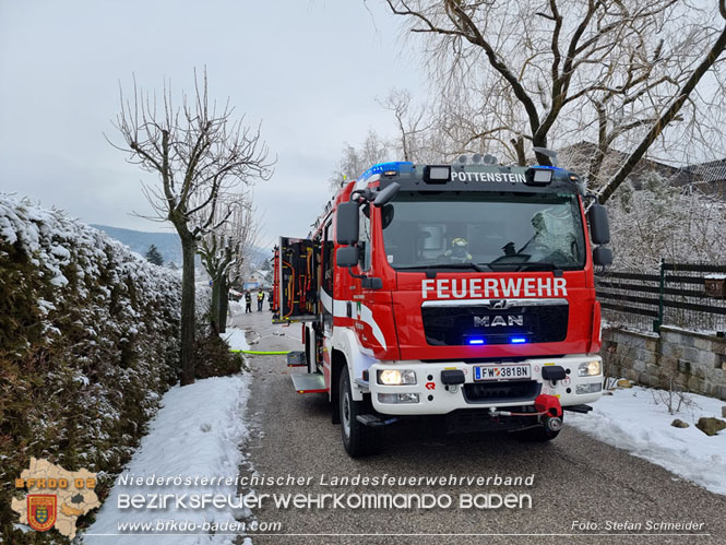 20220124 Wohnhausbrand in Berndorf - 3 Feuerwehren standen im Lscheinsatz   Foto: Stefan Schneider BFK Baden