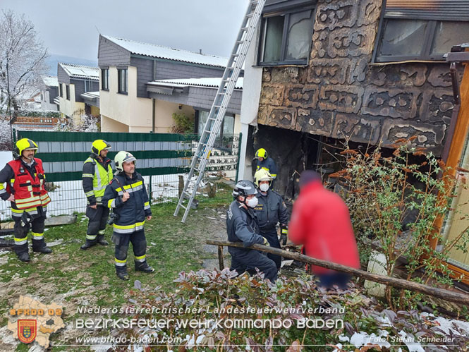 20220124 Wohnhausbrand in Berndorf - 3 Feuerwehren standen im Lscheinsatz   Foto: Stefan Schneider BFK Baden