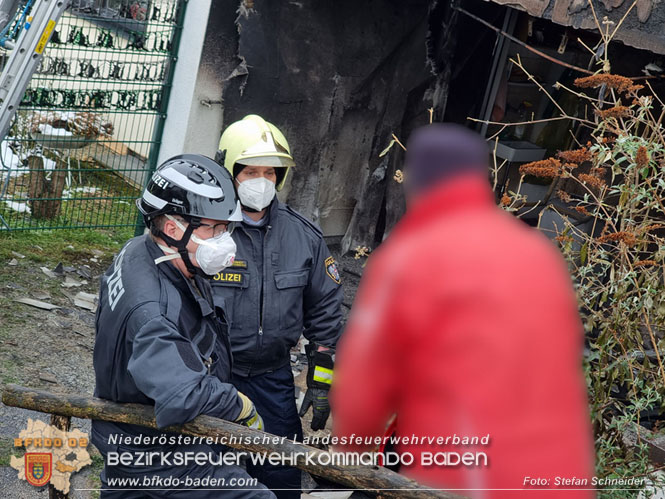 20220124 Wohnhausbrand in Berndorf - 3 Feuerwehren standen im Lscheinsatz   Foto: Stefan Schneider BFK Baden