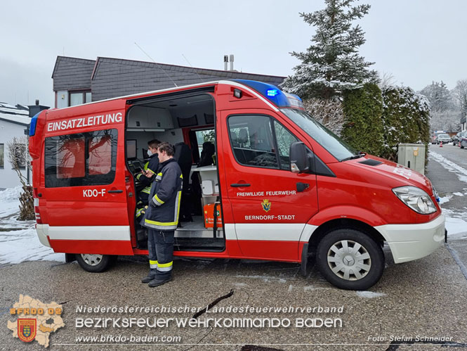20220124 Wohnhausbrand in Berndorf - 3 Feuerwehren standen im Lscheinsatz   Foto: Stefan Schneider BFK Baden