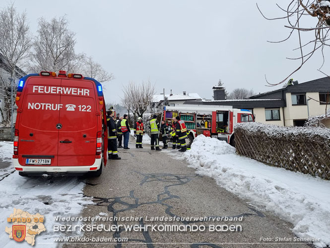 20220124 Wohnhausbrand in Berndorf - 3 Feuerwehren standen im Lscheinsatz   Foto: Stefan Schneider BFK Baden