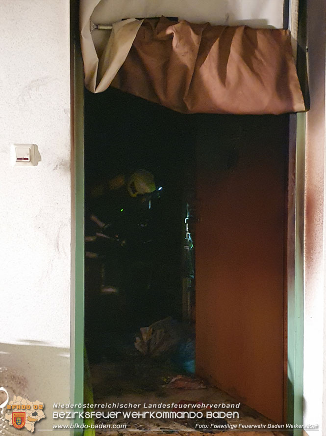 20220213 Brand in einem Badener Seniorenwohnhaus   Foto: Freiwillige Feuerwehr Baden Weikersdorf