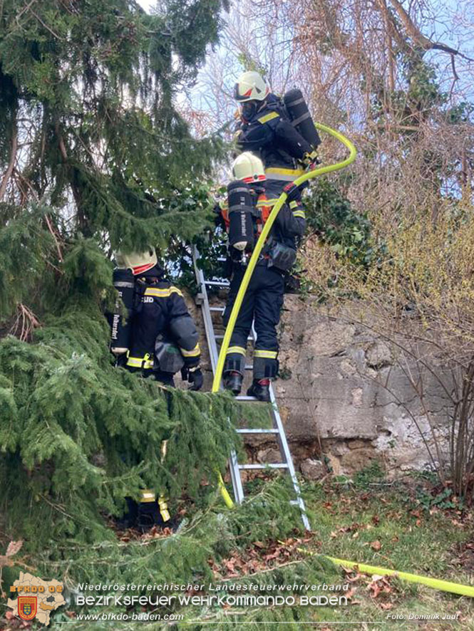 20220304 Brand auf einem Grundstck in Baden Ortsteil Weikersdorf   Foto: Dominik Judt