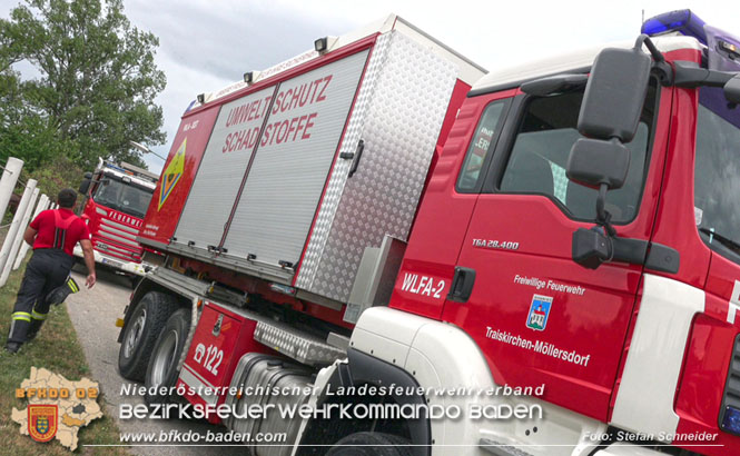 20220802 20220802 Schadstoffeinsatz wegen Gebrechen an Heizöl-Tank in Baden Ortsteil Leesdorf Foto: Stefan Schneider BFK BADEN 20220802 20220802 Schadstoffeinsatz wegen Gebrechen an Heizöl-Tank in Baden Ortsteil Leesdorf Foto: Stefan Schneider BFK BADEN
