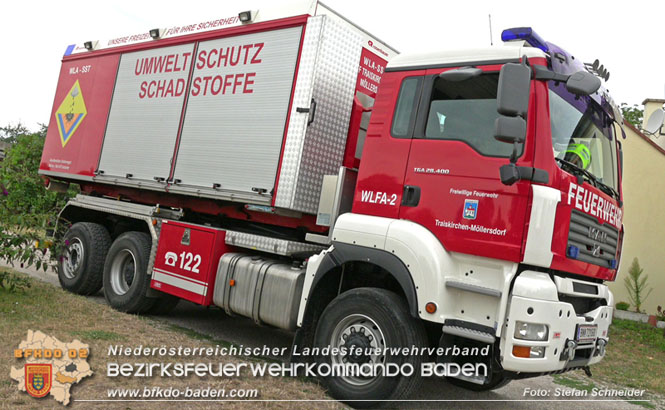 20220802 20220802 Schadstoffeinsatz wegen Gebrechen an Heizöl-Tank in Baden Ortsteil Leesdorf Foto: Stefan Schneider BFK BADEN 20220802 20220802 Schadstoffeinsatz wegen Gebrechen an Heizöl-Tank in Baden Ortsteil Leesdorf Foto: Stefan Schneider BFK BADEN