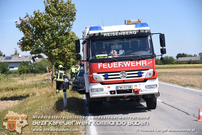 20220804 Schwerer Unfall mit Motorrad auf der LB60 bei Reisenberg  Foto: Thomas Lenger Monatsrevue.at