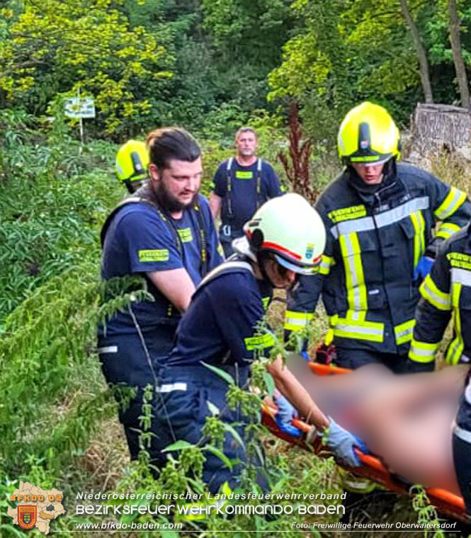 20220817 Zeitkritische Menschenrettung aus Gewässer in Oberwaltersdorf  Foto: Freiwillige Feuerwehr Oberwaltersdorf
