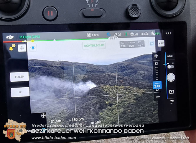 20220928 Waldbrand im Bereich Jgerhaus  Foto: Stefan Schneider Freiwillige Feuerwehr Baden-Stadt