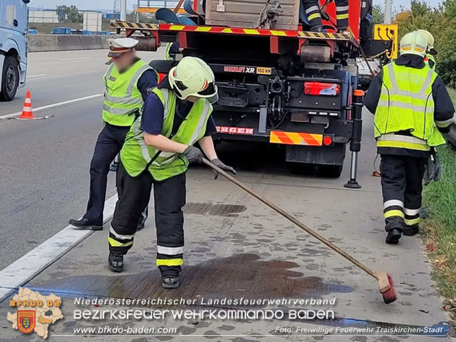 20221010 Fahrzeugbrand auf der A2 Sdautobahn Richtung Wien  Foto: Freiwillige Feuerwehr Traiskirchen-Stadt