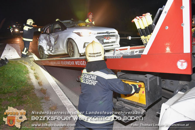 20221011 Verkehrsunfall Autobahnabfahrt Pottendorf X LB 60  Foto: Thomas Lenger Monatsrevue.at