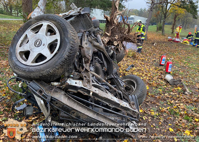 20221101 Unfall zu Allerheiligen auf der A21 zwischen Heiligenkreuz und Mayerling  Foto: Freiwillige Feuerwehr Alland
