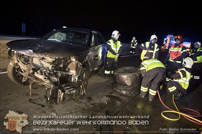 20221120 Verkehrsunfall auf der A2 bei Baden RFB Sd  Foto: Stefan Schneider BFKDO BADEN