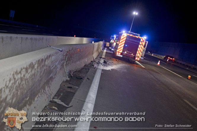 20221120 Verkehrsunfall auf der A2 bei Baden RFB Sd  Foto: Stefan Schneider BFKDO BADEN