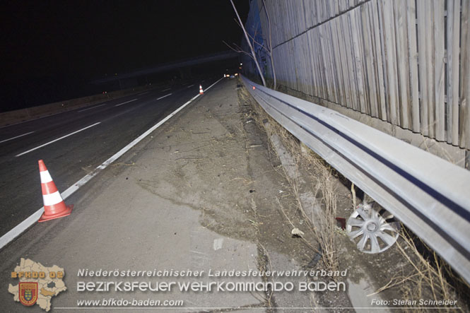 20221120 Verkehrsunfall auf der A2 bei Baden RFB Sd  Foto: Stefan Schneider BFKDO BADEN