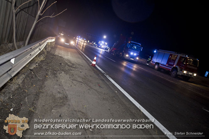 20221120 Verkehrsunfall auf der A2 bei Baden RFB Sd  Foto: Stefan Schneider BFKDO BADEN