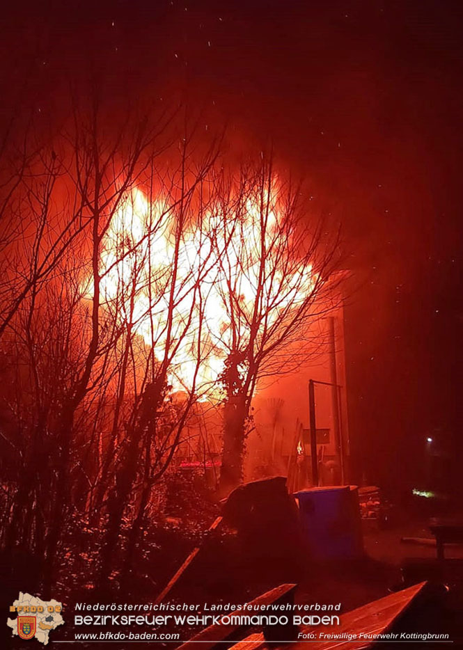 20221121 Brand im Einfamilienhaus in Kottingbrunn  Foto: Melanie Pock Freiwillige Feuerwehr Kottingbrunn 