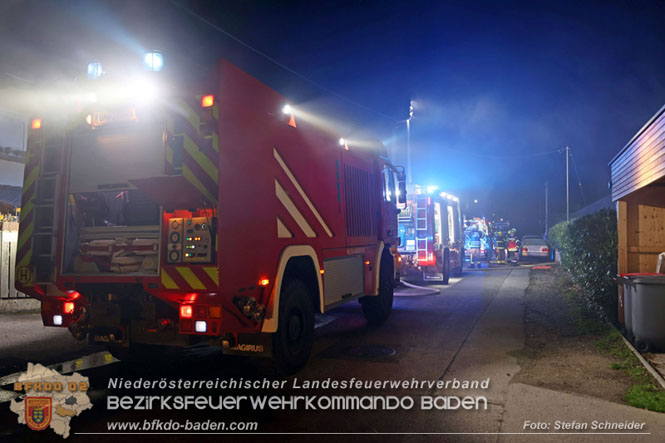 20221121 Brand im Einfamilienhaus in Kottingbrunn  Foto: Stefan Schneider BFKDO BADEN