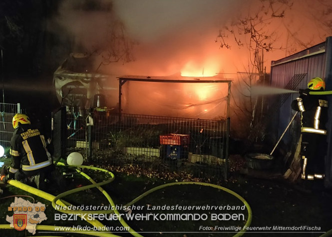 20221229 Brand auf einem Grundstück in Mitterndorf an der Fischa  Foto: Freiwillige Feuerwehr Mitterndorf