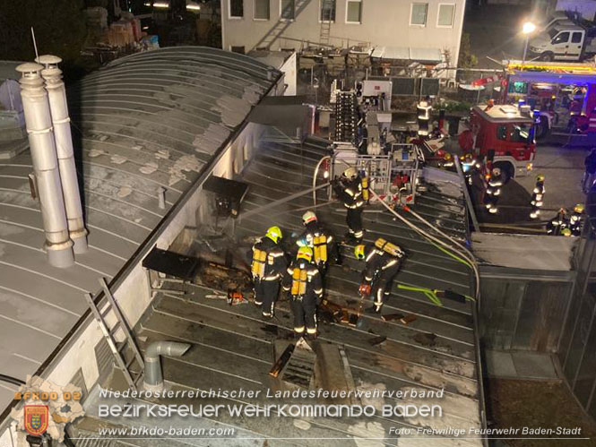 20230129 Brand in einem Traiskirchner Gewerbebetrieb Foto: Freiwillige Feuerwehr Baden-Stadt