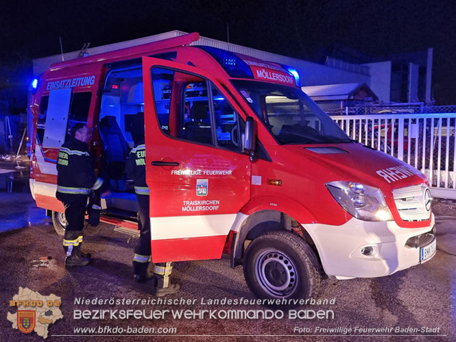 20230129 Brand in einem Traiskirchner Gewerbebetrieb   Foto: Freiwillige Feuerwehr Baden-Stadt